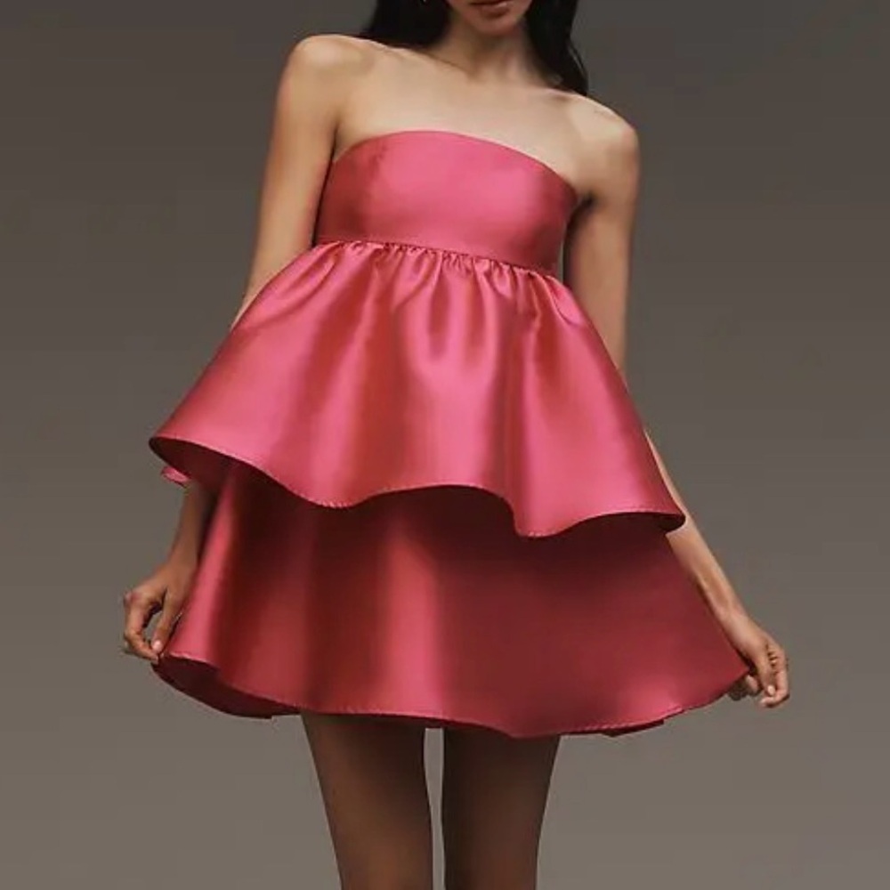 $198 NWOT Hutch Strapless Tiered Mini Dress Sz Medium